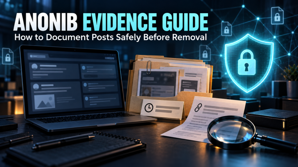 AnonIB Evidence Guide: How to Document Posts Safely Before Removal AnonIB evidence